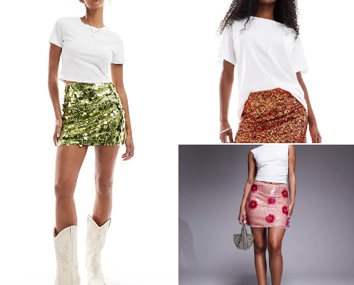 Sparkle skirt cover photo collage