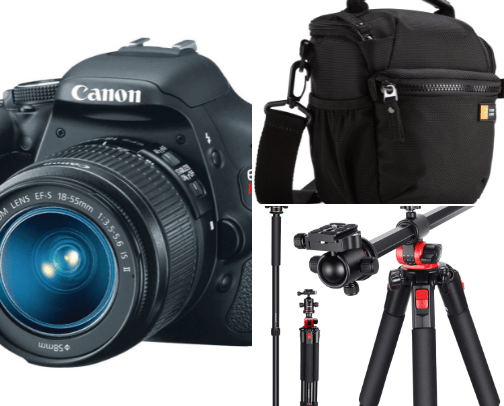 Photography gear cover photo collage