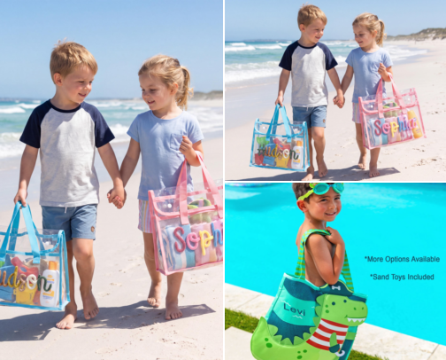 Personalized Beach Bags That Stopped Our Family Trip Chaos cover photo collage