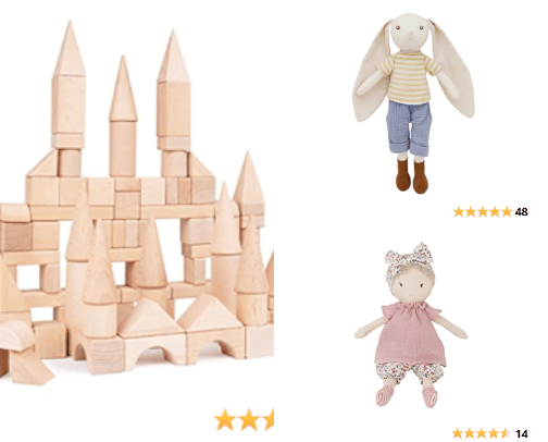 my favorite sweet & aesthetic & open ended toys for my one-year old toddler girl (amazon edition) cover photo collage