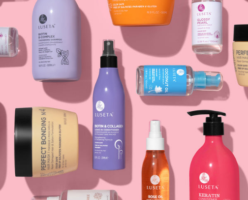 My hair care products cover photo collage