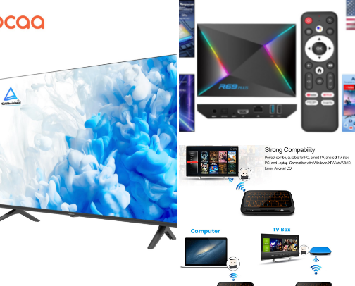 Smart TV 4K UHD – Android, Netflix & YouTube Ready | Televisi LED Full HD, Layar Lebar & Hemat Listrik Shopee & Ebay cover photo collage