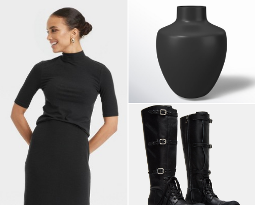 All Black Everything: Luxe Finds for Your Dark Side cover photo collage