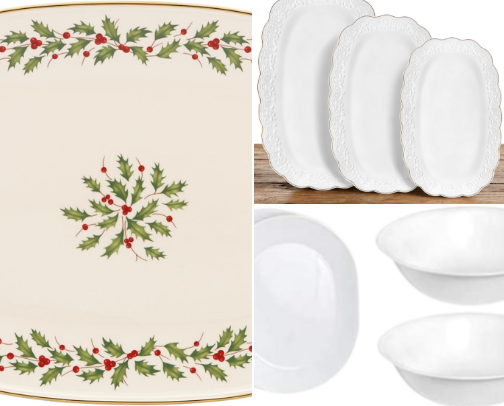 Holiday Party Serveware Kit: Platters, Drink Dispensers & Food Covers cover photo collage