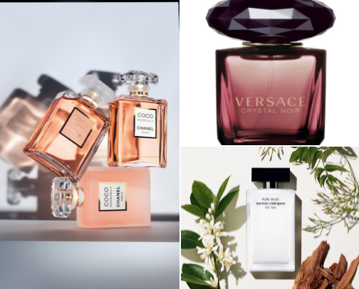 Breathtaking perfumes cover photo collage