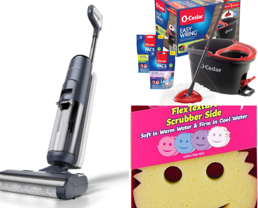 Favorite cleaning items cover photo collage