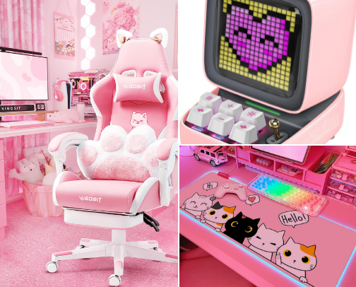 Vibe Caves: Aesthetic & Ergonomic Gaming Setups cover photo collage