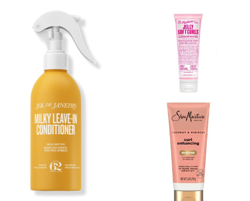 My go to curly hair products cover photo collage