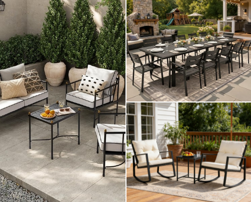 Summer Family Patio Living cover photo collage