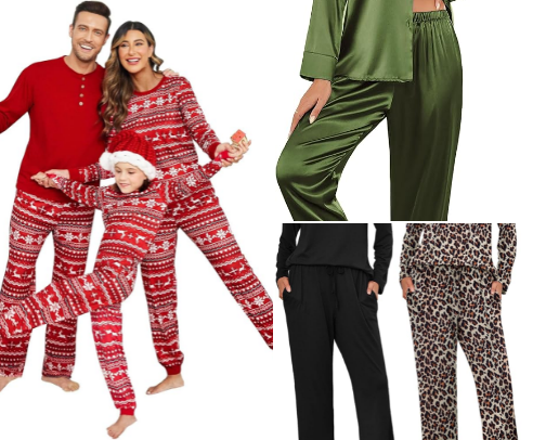 Cozy pajamas for the whole family! cover photo collage