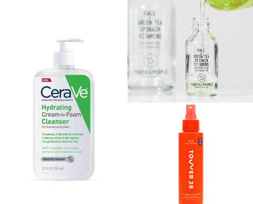 Skincare routine for acne prone skin cover photo collage