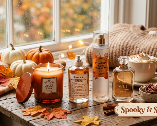 Spooky & Sweet: The Ultimate Halloween & Autumn Fragrance List 🎃🕯️ cover photo collage