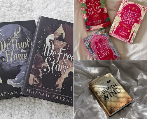 the best romantasy books 🖤 cover photo collage