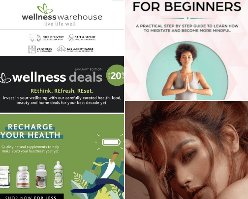 Health and Wellness cover photo collage