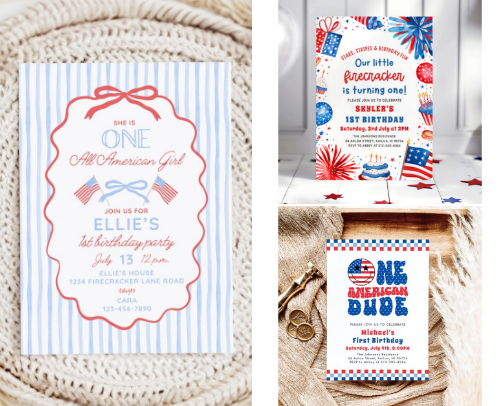 4th Of July Birthday Theme Party Ideas cover photo collage