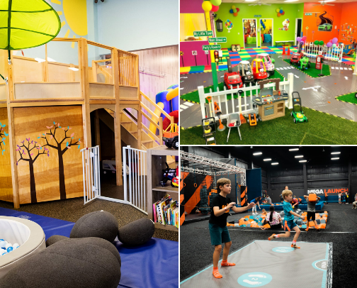 Best indoor parks for kiddos in Central Florida Area cover photo collage
