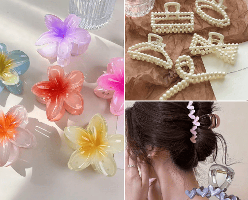 very unique feminine claw clips cover photo collage