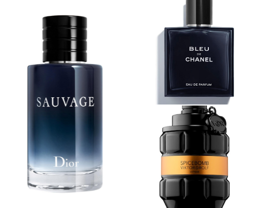 man fragrances cover photo collage