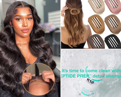Hair products collection cover photo collage