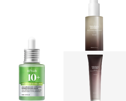 Holy grail skincare routine recs (oily/combo acne prone skin) cover photo collage