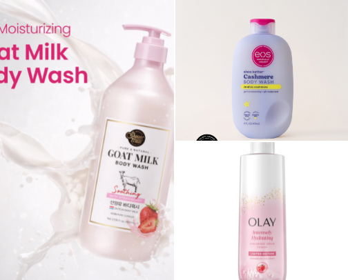 Body washes you should not skip out on 🤍🫧 cover photo collage