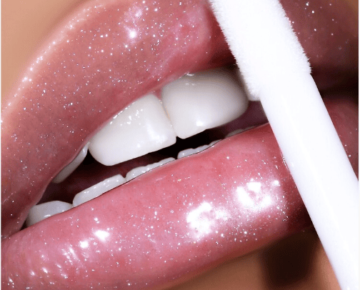 favorite glossy/ glittery lip gloss👄 cover photo collage