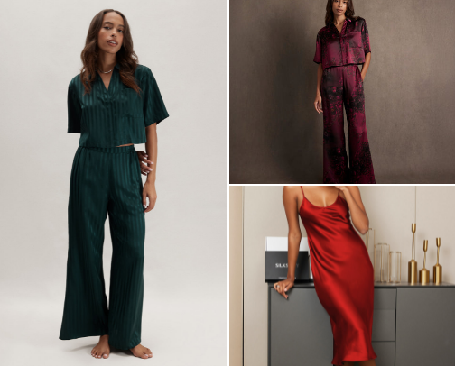 100% Silk Pajama Favorites cover photo collage