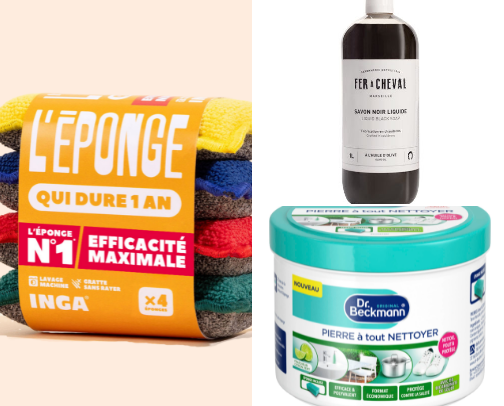 Pour venir à bout du calcaire et de la saleté dans ta maison,voici tous mes produits 🛁. cover photo collage