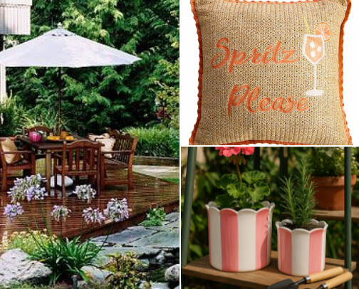 Vintage Style Summer Patio Decor Finds cover photo collage