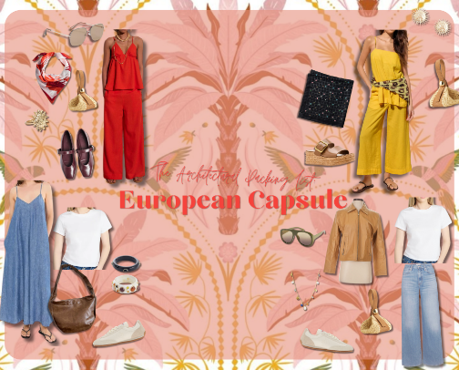 The Architectural Packing List: European Capsule cover photo collage