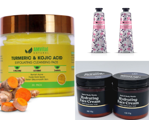 Fav skin care products cover photo collage