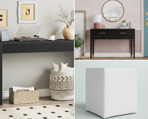 Luxe Console Table That Elevate Compact Entryways. cover photo collage