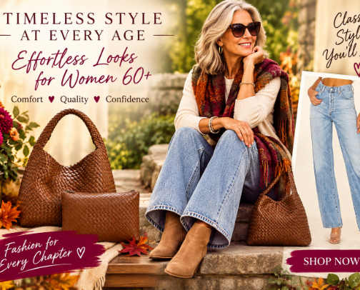 Fashion and Accessories for Women 60+ cover photo collage
