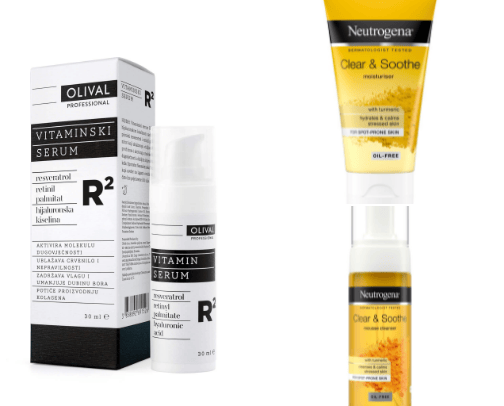 Skincare and makeup cover photo collage