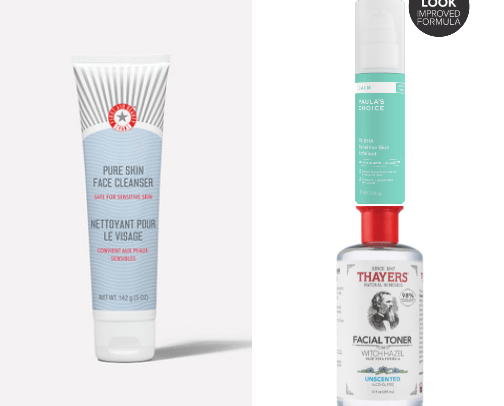 Favourite skincare products cover photo collage