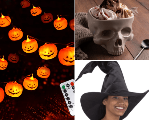 Halloween decorations cover photo collage