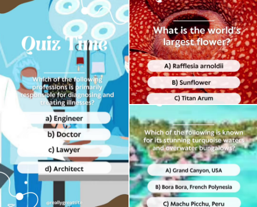 Quiz video cover photo collage