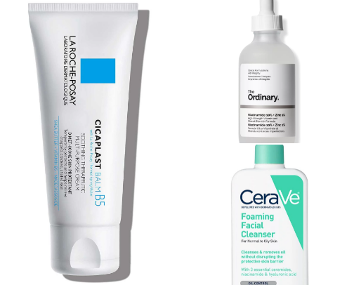 Skincare for combination skin🫧🎭 cover photo collage