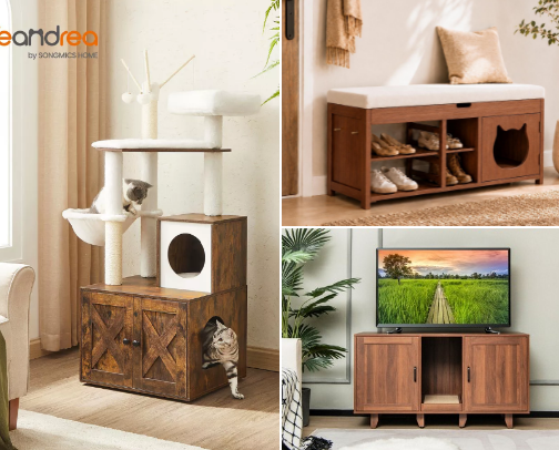 19 Hidden Cat Litter Boxes That Don’t Look Like Litter Boxes cover photo collage