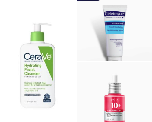 BUDGET FRIENDLY SKIN CARE RECOS 🩵 cover photo collage