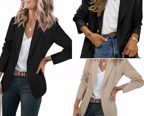 Casual Chic Blazer Outfits cover photo collage