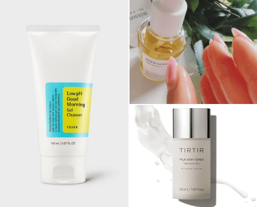 skincare & makeup cover photo collage