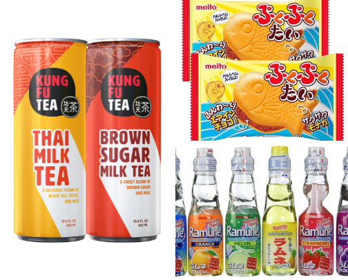 must try asian snacks and drinks ੈ✩‧₊˚ cover photo collage