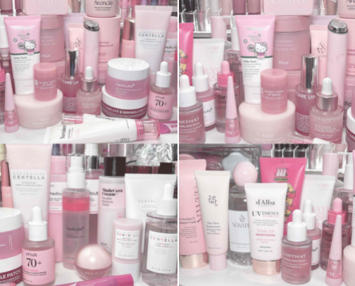 ultimate PINK skincare routine 🎀💕 cover photo collage