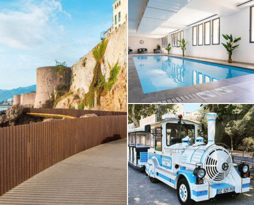 A comfortable hotel stay for this kind of trip, City Walks, Sea Views, Pretty Squares & Relaxed Stays Bastia, France cover photo collage