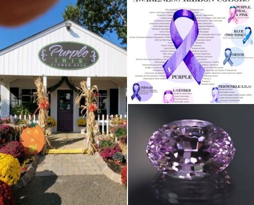 Purple cover photo collage