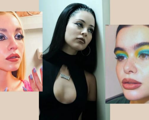 Euphoria look viral makeup products cover photo collage