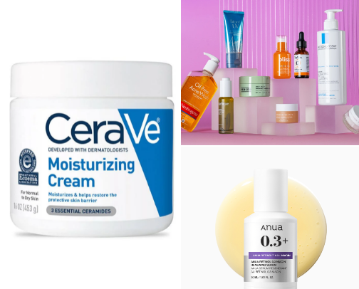 Skin care essentials for every skin. cover photo collage