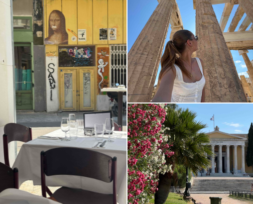 athens guide: acropolis cats & ancient archaeology cover photo collage