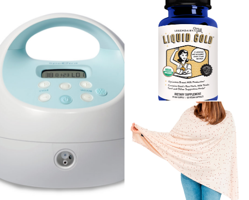 Milk made easy- Breastfeeding helpful items cover photo collage